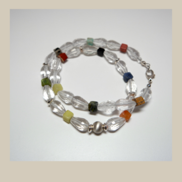 Bergkristall-Edelsteinkette