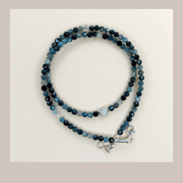 Turmalin-Collier, blau